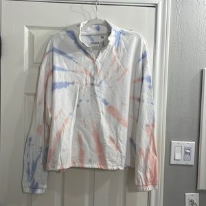 Pull over tie-dye quarters zip Sweatshirt